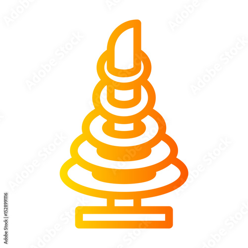 stacking rings gradient icon