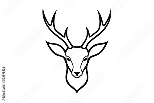 deer-head-design-vector-on-gray-background.eps