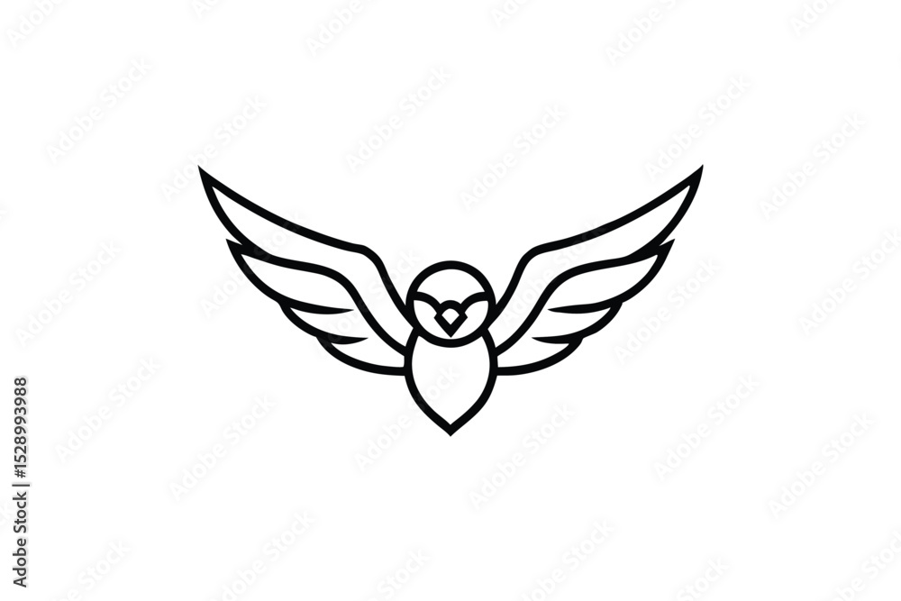 Obraz premium flying-owl-logo-vector-icon-illustration.eps