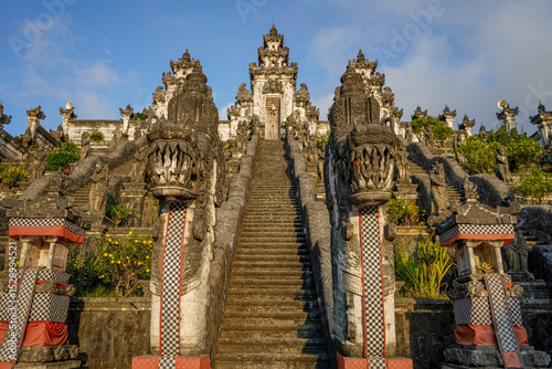 Wallpaper Mural Majestic view of the Lempuyang Temple staircase with traditional Balinese stone carvings and dragon statues in Bali, Indonesia Torontodigital.ca
