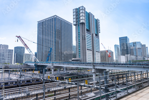東京の新しい駅からの風景