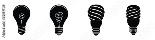 Light Bulb Inspiration Icons for Innovative Designs
