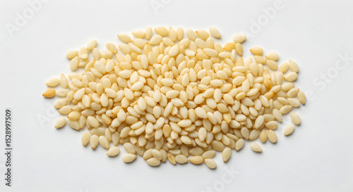 Sesame seeds isolated on white background 