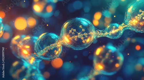 vitamin c acting as an antioxidant, neutralizing free radicals inside human cells, glowing molecules, dna strands protected, cellular health focus, sci fi style