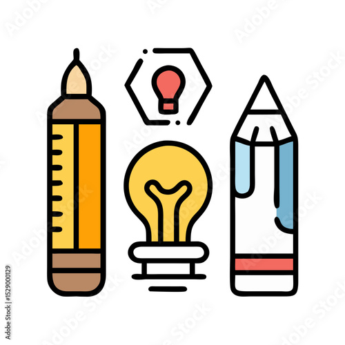 New Creative Art Supplies Icon.