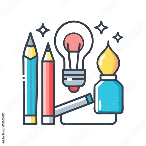 New Creative Art Supplies Icon.