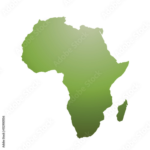 Map of Africa, sign silhouette. World Map Globe. Vector Illustration isolated on white background. African continent.