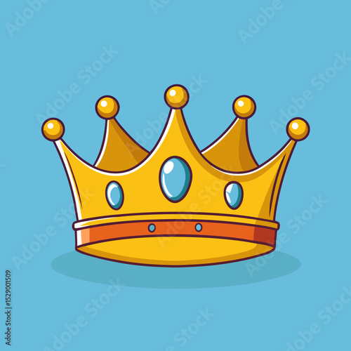 golden crown isolated on white