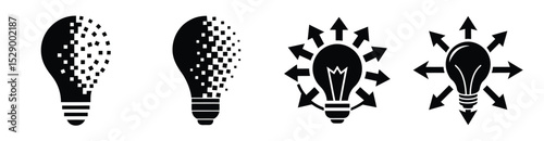 Creative Idea Silhouette with Bright Theme