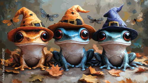 Adorable Halloween Amphibians.