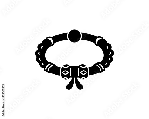 creative details Outline silhouette Charm Bracelet Icon vector
