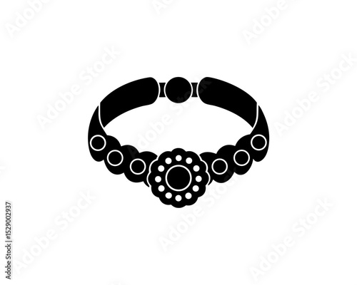 creative details Outline silhouette Charm Bracelet Icon vector