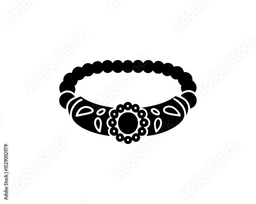 creative details Outline silhouette Charm Bracelet Icon vector