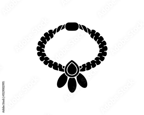 creative details Outline silhouette Charm Bracelet Icon vector