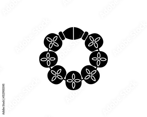 creative details Outline silhouette Charm Bracelet Icon vector