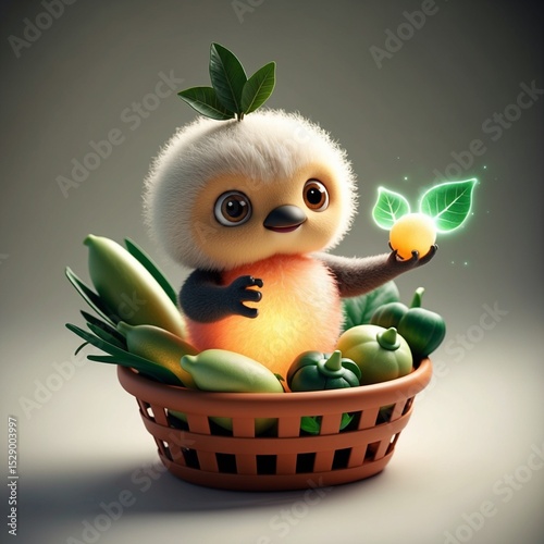 easter bunny with eggs