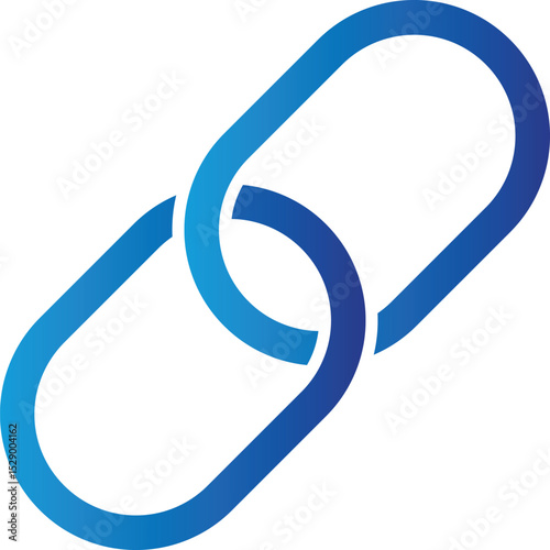 Chain Icon – Flat Vector Link Symbol in Minimal Design Style

