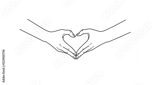 Elegant hands forming a heart shape a perfect scalable design for logos branding and website icons conveying love and care