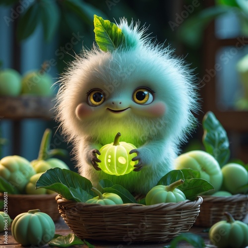 funny monster in the garden
