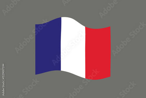 Flag of France. French national symbol in official colors. Template icon. Abstract vector background.