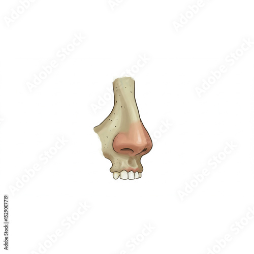 Detailed Scalable Nose Design Perfect for Medical Illustrations Branding and Logo Creation