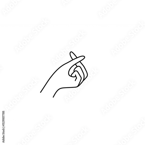 Elegant Hand Gesture Graphic Perfect for Branding Design Projects needing a simple yet stylish minimal logo icon or social media assets.