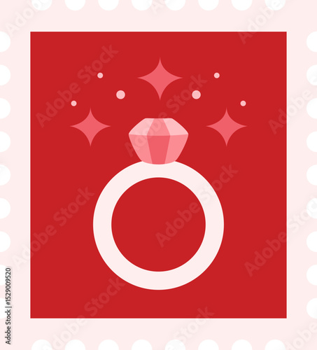 Valentine Stamp Illustration