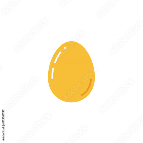 A Simple Golden Egg Icon Perfect for Easter Designs Branding Projects and Food Related Applications