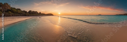 Wallpaper Mural Sunset Beach Panorama Tropical Ocean Golden Hour Sandy Shore Torontodigital.ca