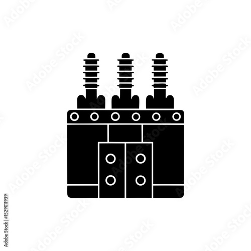 creative details electric substation icon vector illustration	