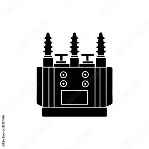 creative details electric substation icon vector illustration	