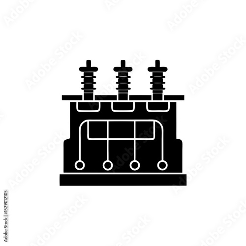 creative details electric substation icon vector illustration	