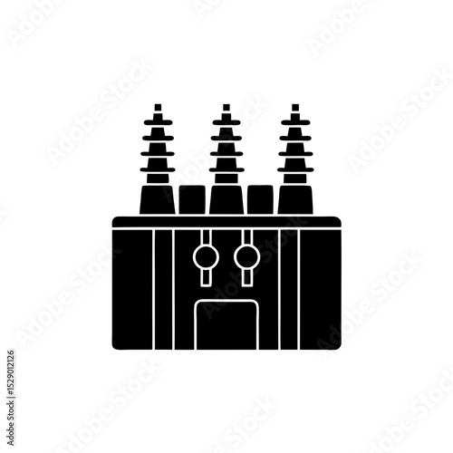 creative details electric substation icon vector illustration	