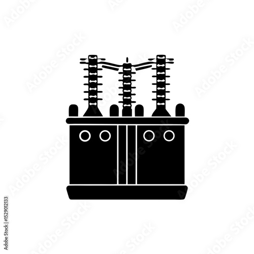 creative details electric substation icon vector illustration	