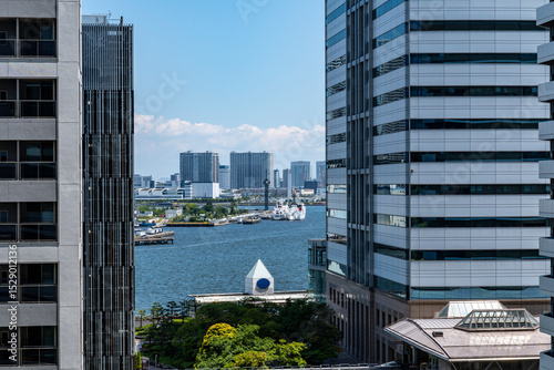 東京浜松町のペデストリアンデッキからの風景