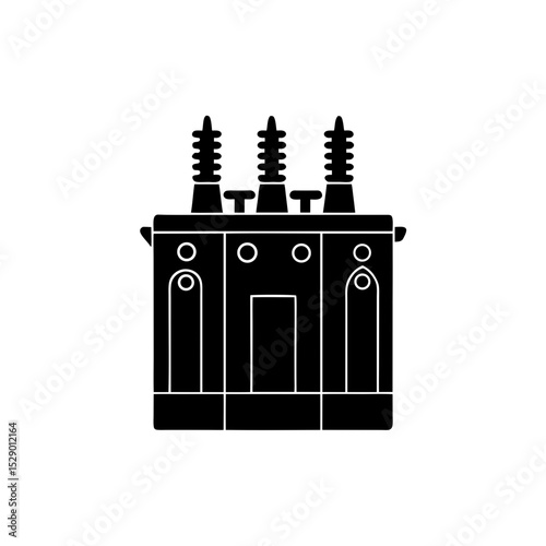 creative details electric substation icon vector illustration	