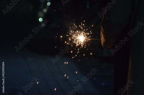Canvas Print Firecrackers of Diwali