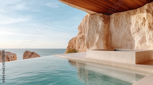 A breathtaking infinity pool merges seamlessly with the ocean view, creating an idyllic retreat atmosphere, ideal for relaxation, tranquility, and luxurious escapes.