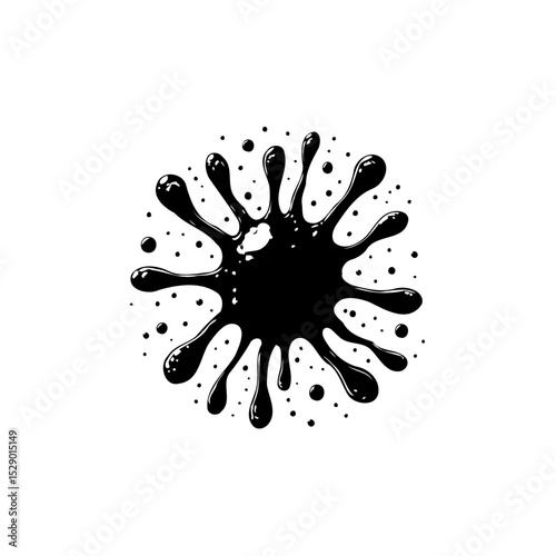 Elegant black ink blot vector illustration for design projects and creative concepts