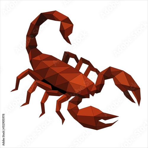 Polygon scorpion isolated on white background vector svg