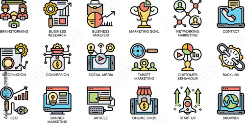 Comprehensive Marketing Icons Strategy, Goals, SEO, Social Media, and More