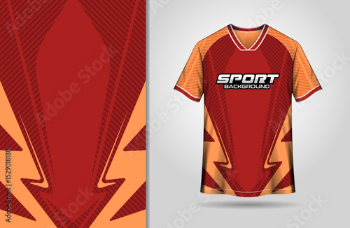 Sport jersey design with red and orange background