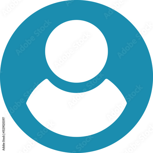 Default Avatar Profile Icon – Blue Blank User Silhouette for Social Media and Apps
