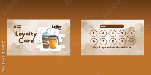 loyalty card coffee shop template 