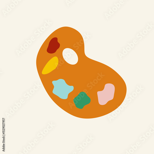 simple palette color for watercoloring vector school supplies illustration