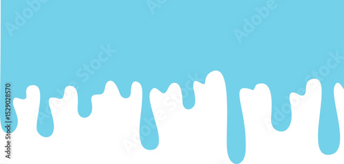 Melted blue cream illustration