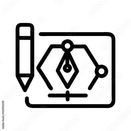 Design & Drawing Tools icon set  computer programs, process production, perception, explore ideas and designers.
