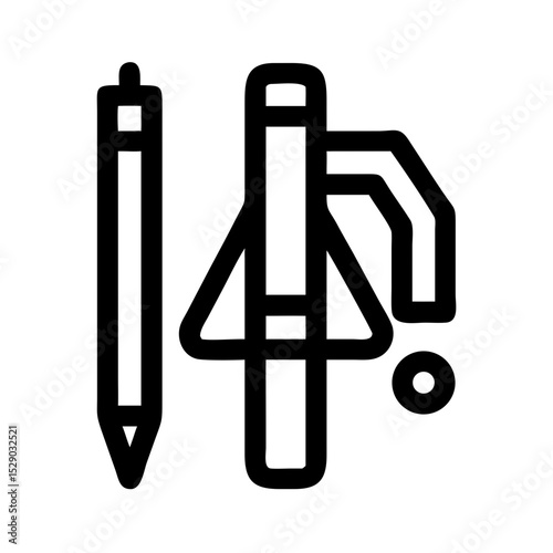 Design & Drawing Tools icon set  computer programs, process production, perception, explore ideas and designers.