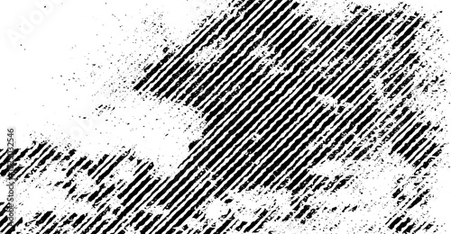 Abstract Black and White Distressed Stripe Pattern Texture with Grunge Elements, a Striking Visual Resource for Modern and Vintage Design Projects and High-Impact Creative Backgrounds