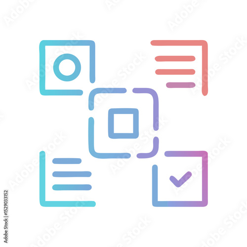 Design & Drawing Tools icon set  computer programs, process production, perception, explore ideas and designers.